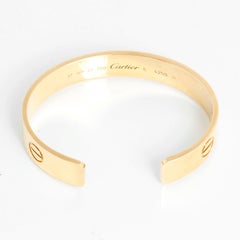 Cartier Love 18K Yellow Gold Cuff Open Large  Size 17