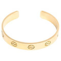Cartier Love 18K Yellow Gold Cuff Open Large Size 17