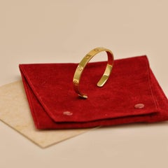 Cartier Love 18K Yellow Gold Cuff Size 17