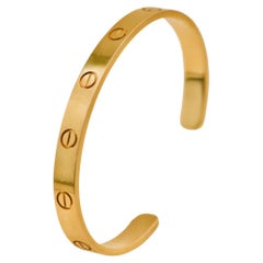 Cartier Love 18K Yellow Gold Cuff Size 17