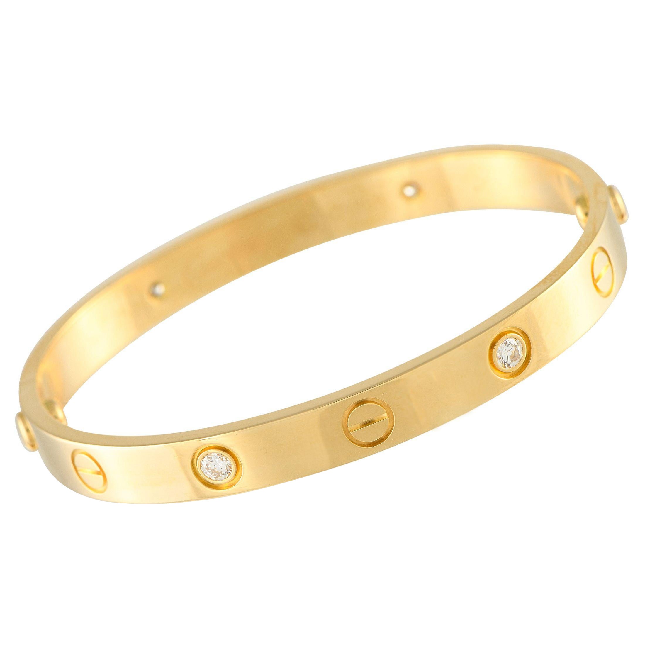 Cartier LOVE Pulsera Diamantes Oro Amarillo 18K Talla 16