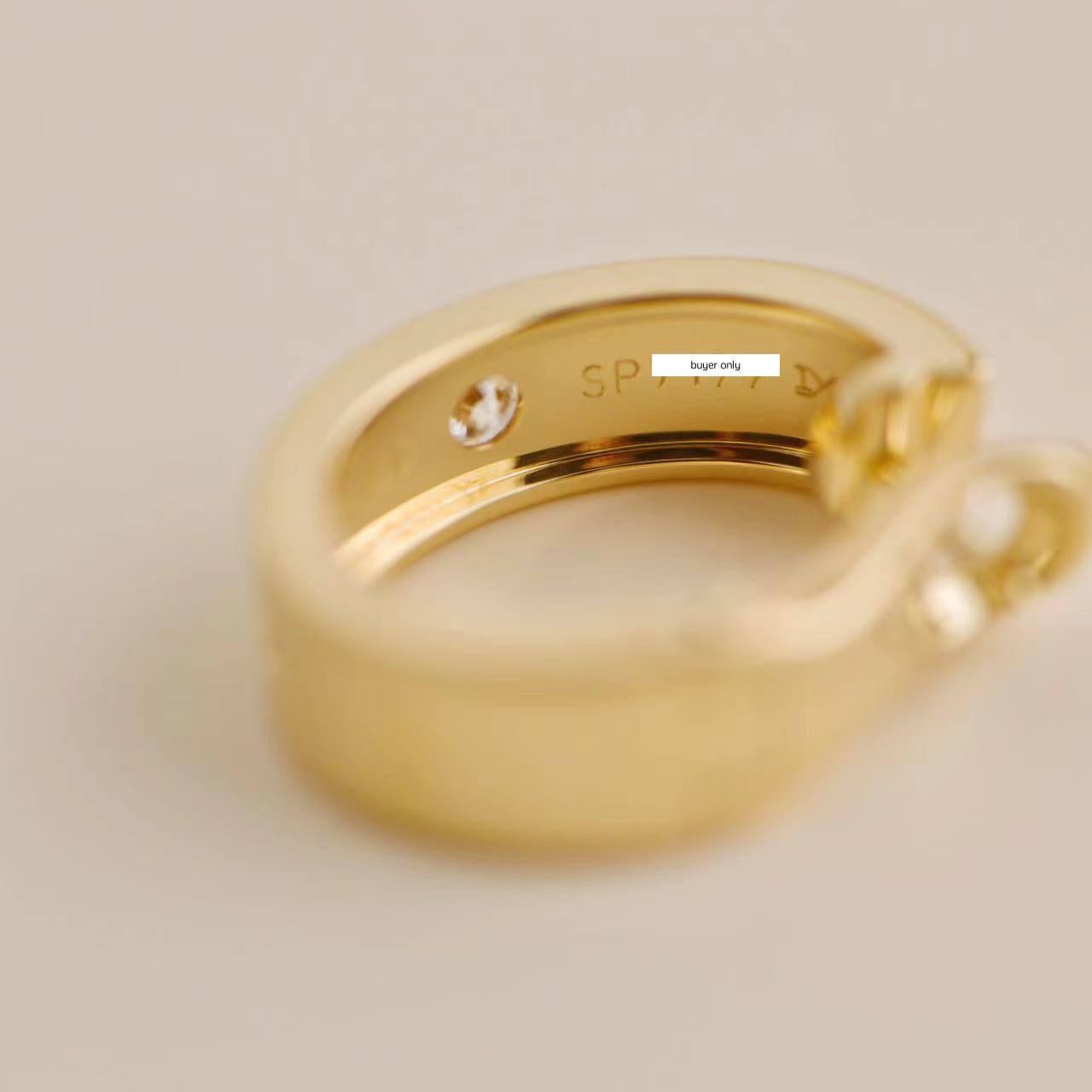 Women's or Men's Cartier LOVE 18K Yellow Gold Diamond Earrings For Sale