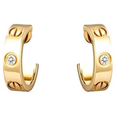 Cartier LOVE Boucles d'oreilles en or jaune 18 carats et diamants