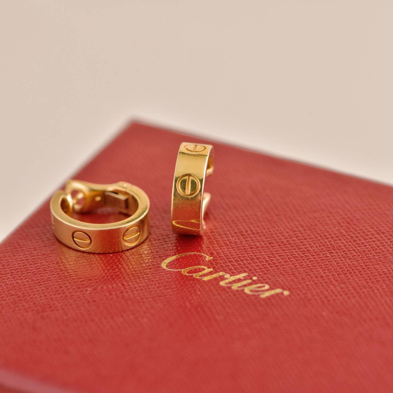 Cartier Love 18K Yellow Gold Earrings 2