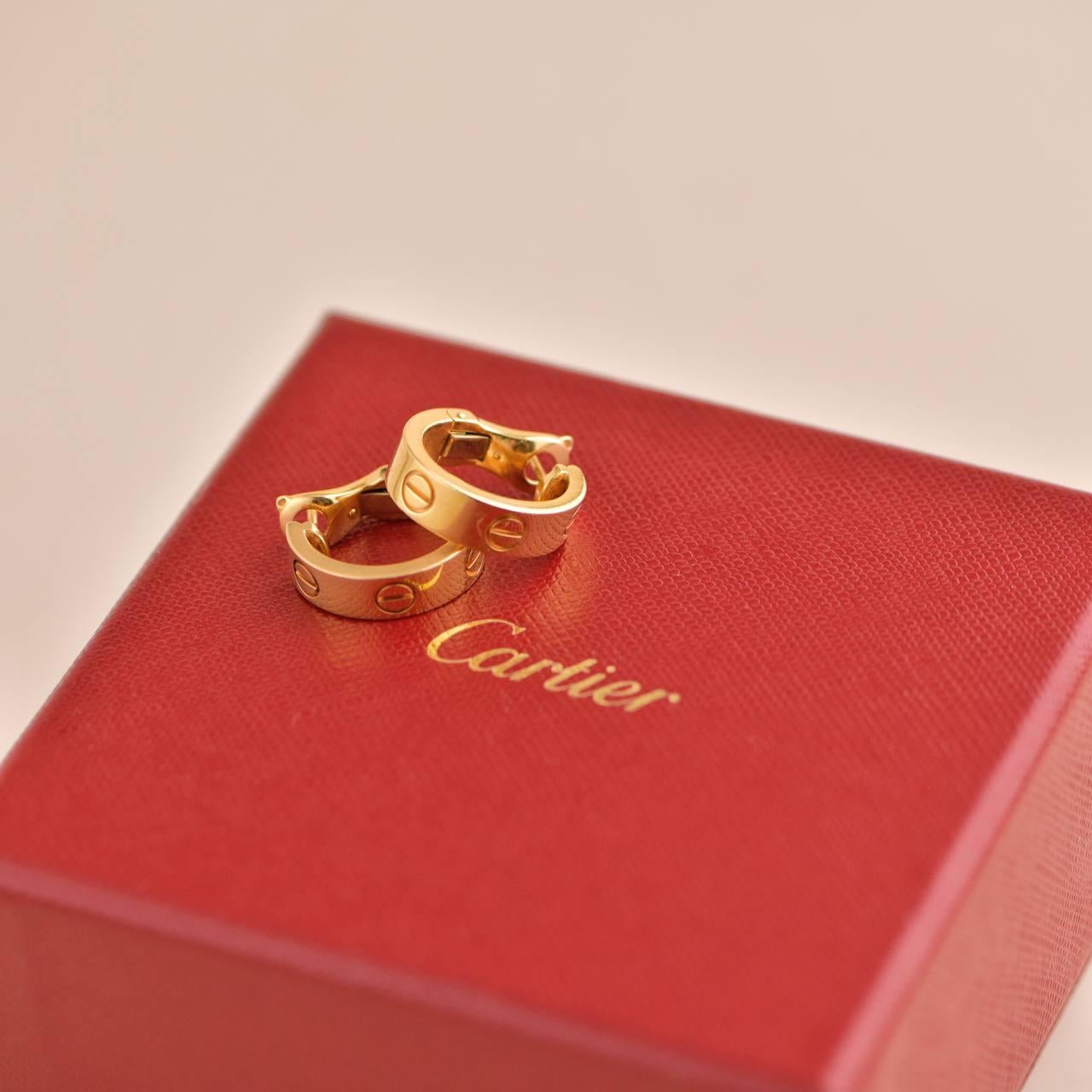 Cartier Love 18K Yellow Gold Earrings 3