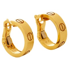 Cartier Love 18K Yellow Gold Hoop Earrings