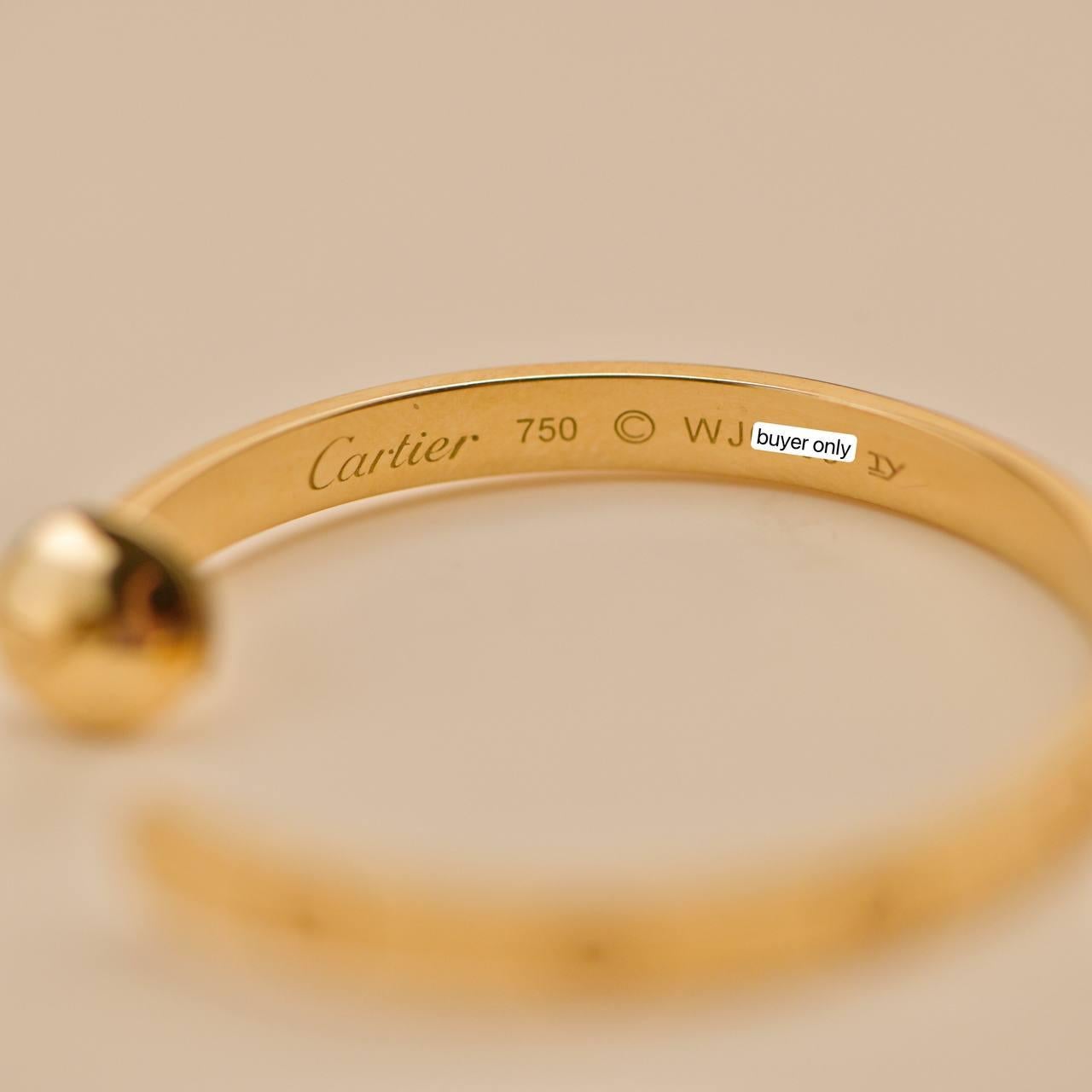 Cartier Love Boucles d'oreilles en or jaune 18 carats grand modèle en vente 4
