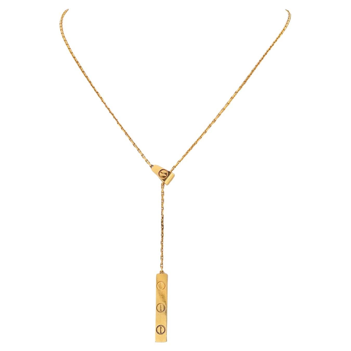 Cartier Love 18K Yellow Gold Lariat Necklace