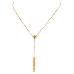 Vintage Cartier Love 18K Yellow Gold Lariat Necklace