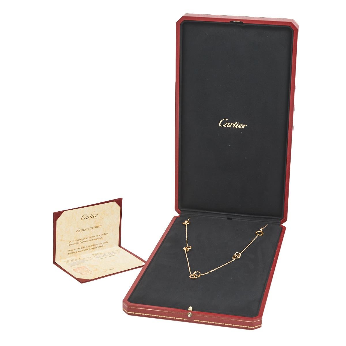 Contemporary Cartier Love 18k Yellow Gold Long Necklace
