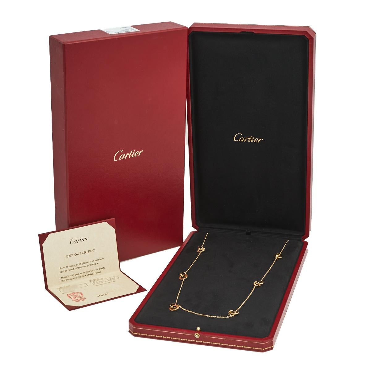 Contemporary Cartier Love 18k Yellow Gold Long Necklace