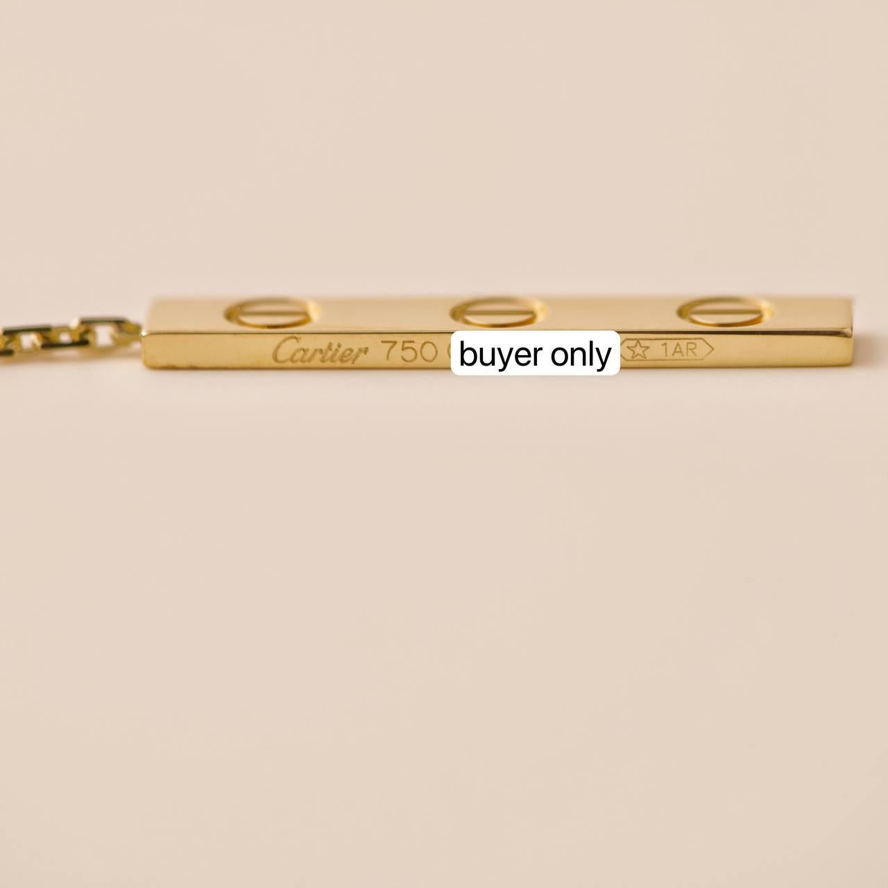 Cartier Love 18k Yellow Gold Long Tassels Pendant Necklace 1
