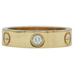 Cartier Love 18K Yellow Gold Love Ring 3-Diamond