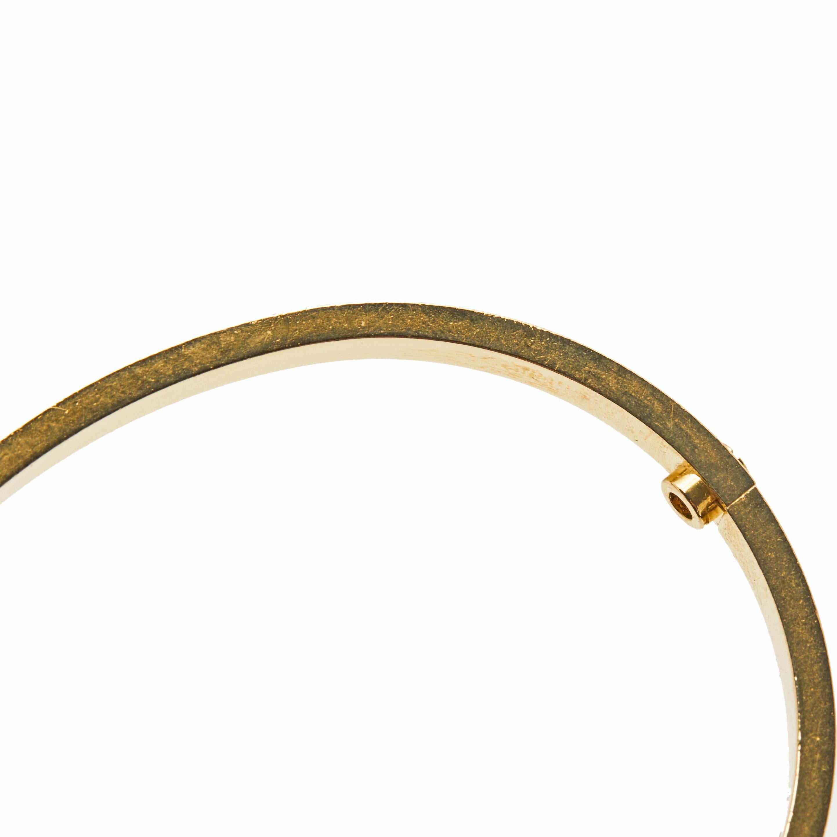 Women's Cartier Love 18K Yellow Gold Narrow SM Bracelet 16