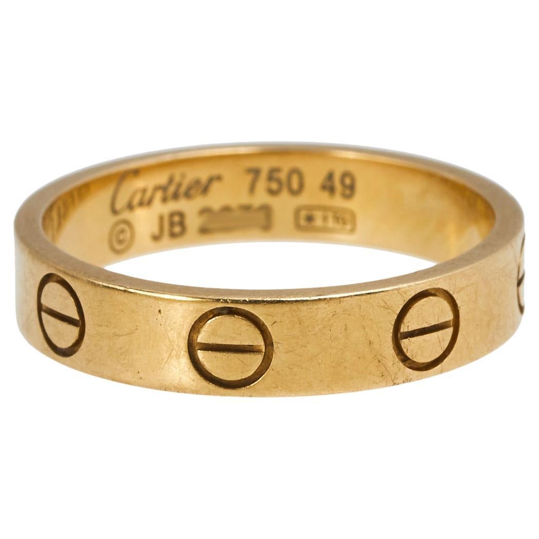 Cartier Love 1 Diamond Wedding Band 18K Yellow Gold at 1stDibs