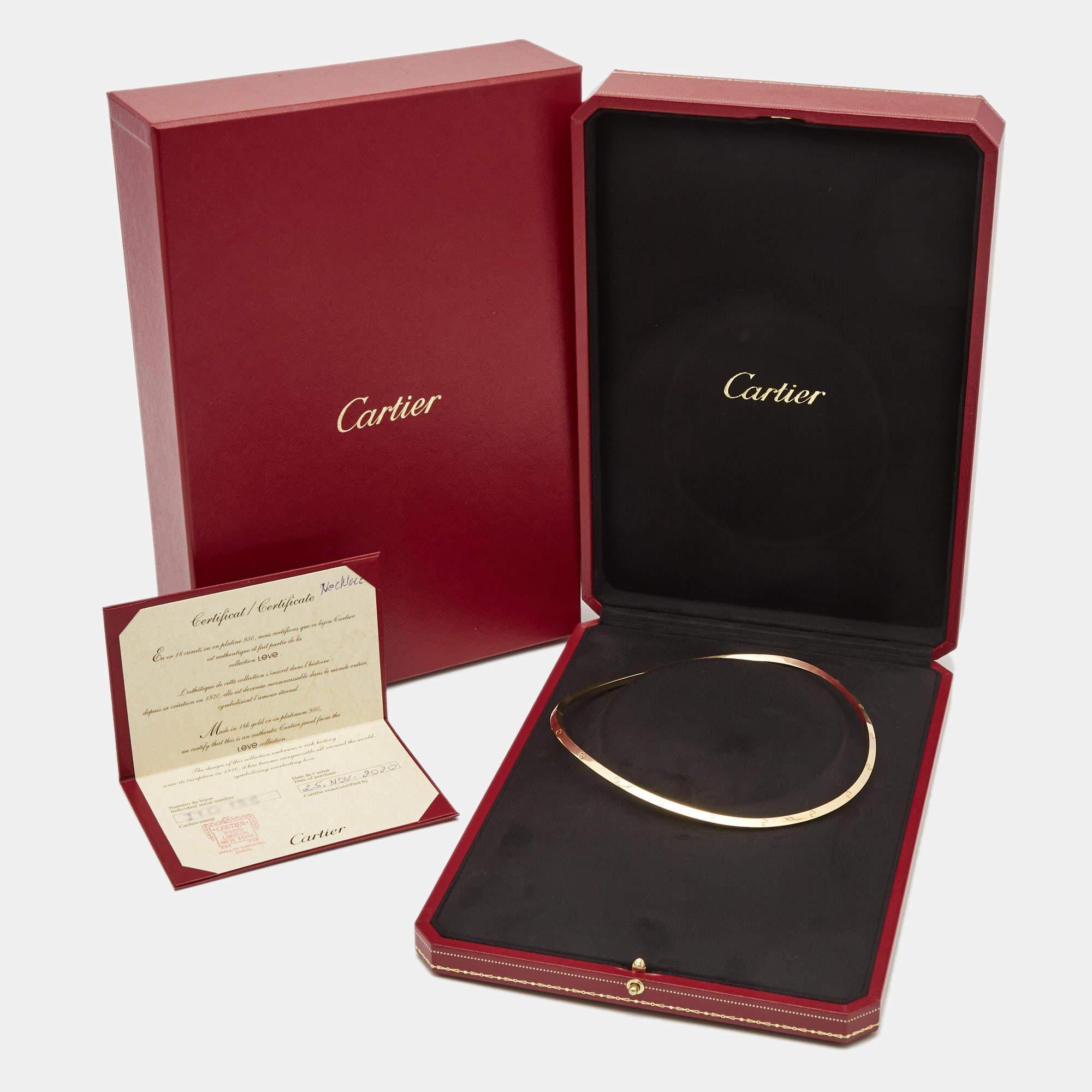 Contemporary Cartier Love 18k Yellow Gold Necklace