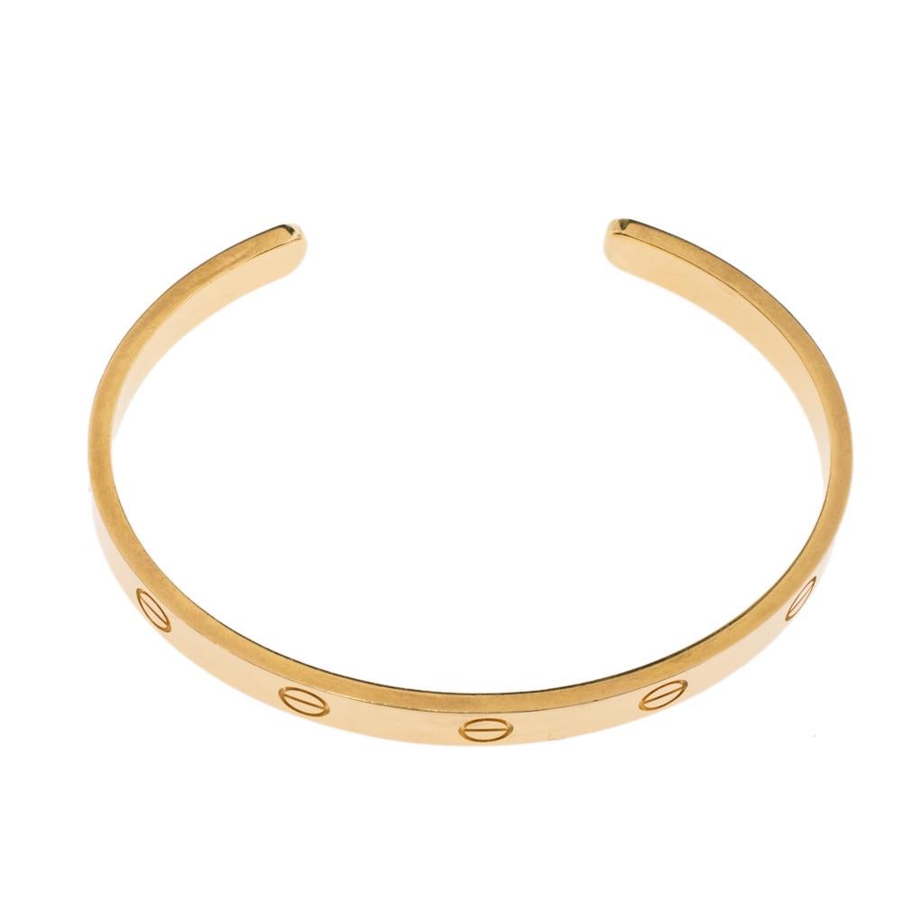 cartier love open cuff