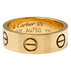 Cartier Love 18K Yellow Gold Ring Size 49