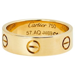 Cartier Love 18K Yellow Gold Ring Size Size 57