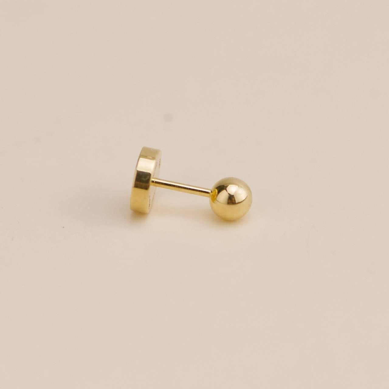 Boucle d'oreille simple en or jaune 18K Cartier Love en vente 3