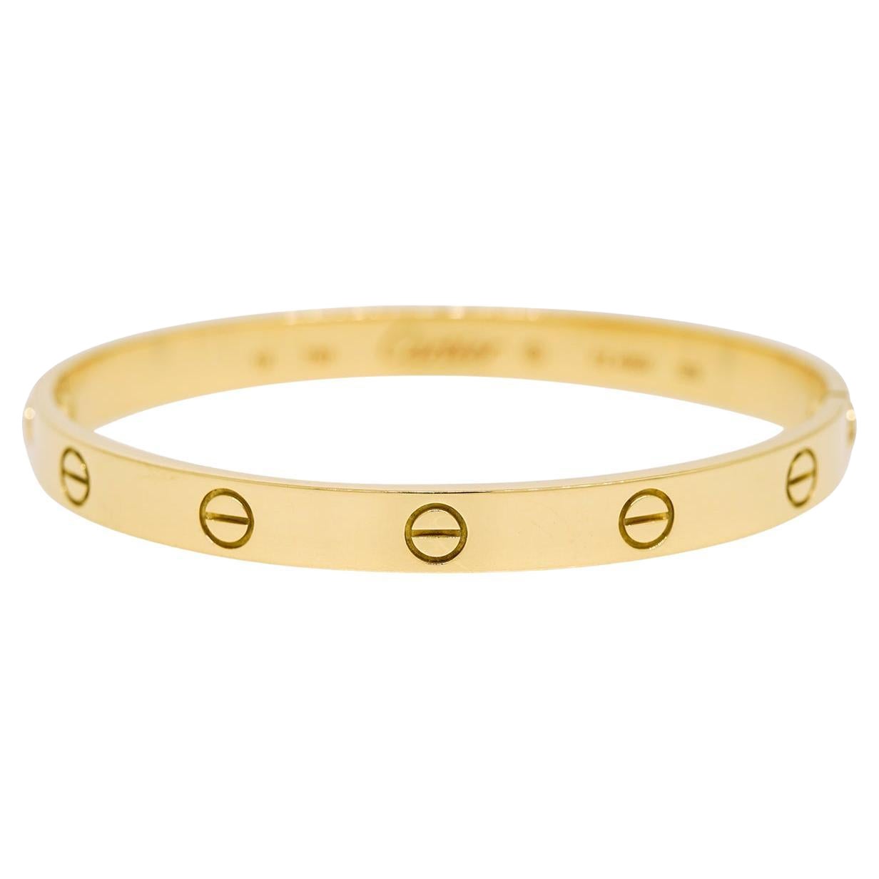 Cartier LOVE Bracelet en or jaune 18k Taille 18