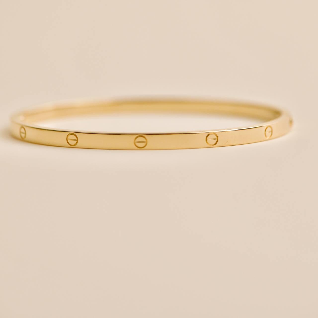 da uomo o donna Cartier Love Oro Giallo 18k Taglia 18 Modello Piccolo