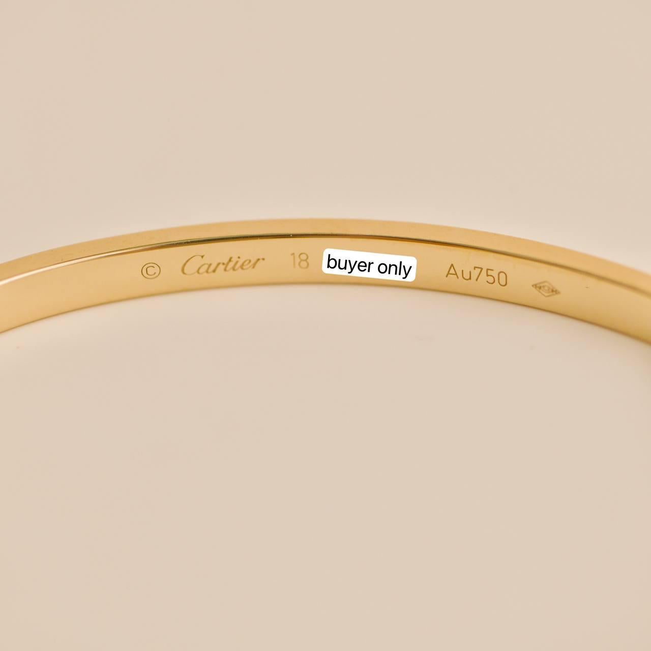 Cartier Love Oro Giallo 18k Taglia 18 Modello Piccolo 2