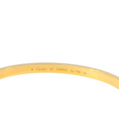Cartier LOVE 18k Yellow Gold Size 20 Thin Bangle Bracelet In Stock