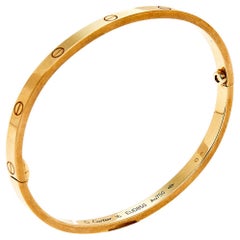 Cartier Love 18K Yellow Gold SM Narrow Bracelet 16