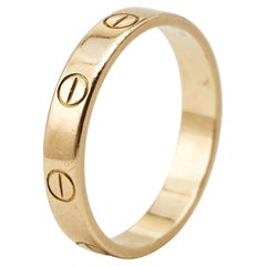 Cartier Love 18k Yellow Gold Wedding Band Ring 56