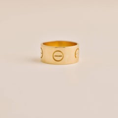 Cartier Love 18K Yellow Gold Wide Ring Size 68