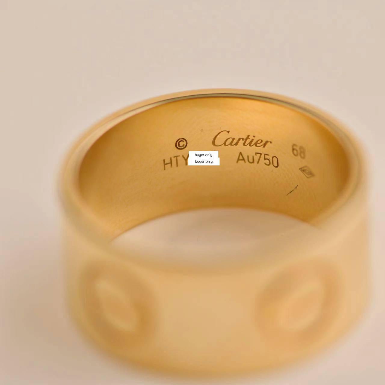 Cartier Love 18K Gelbgold breiter Ring Größe 68 2