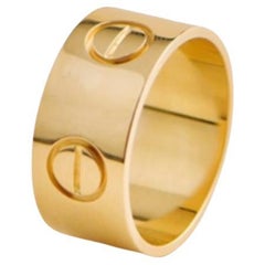 Cartier Love 18K Gelbgold breiter Ring Größe 68