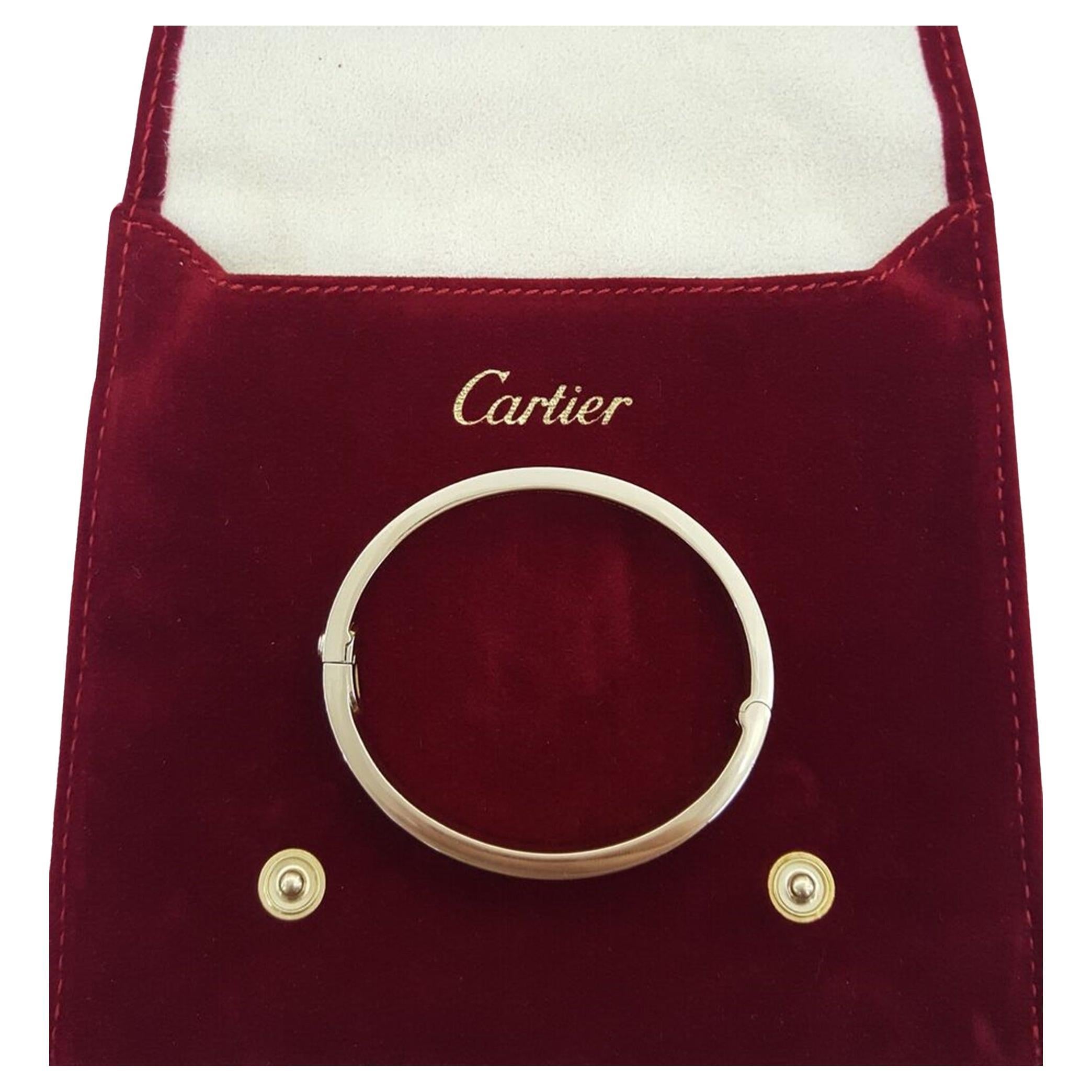 Women's or Men's Cartier LOVE 2 Carat Diamond 18 Carats Rose Gold Diamond Bracelet