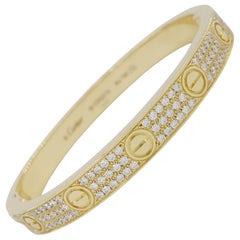 Cartier LOVE 2 Carat Diamond 18 Carats Rose Gold Diamond Bracelet