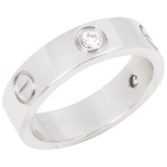 Cartier Love 3 Diamond 18 Carat White Gold Ring