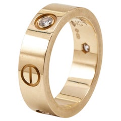 Anillo Cartier Love 3 Diamantes Oro Rosa 18k Talla 52