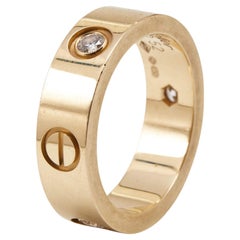 Cartier Love 3 Diamant-Ring aus 18 Karat Roségold, Größe 52