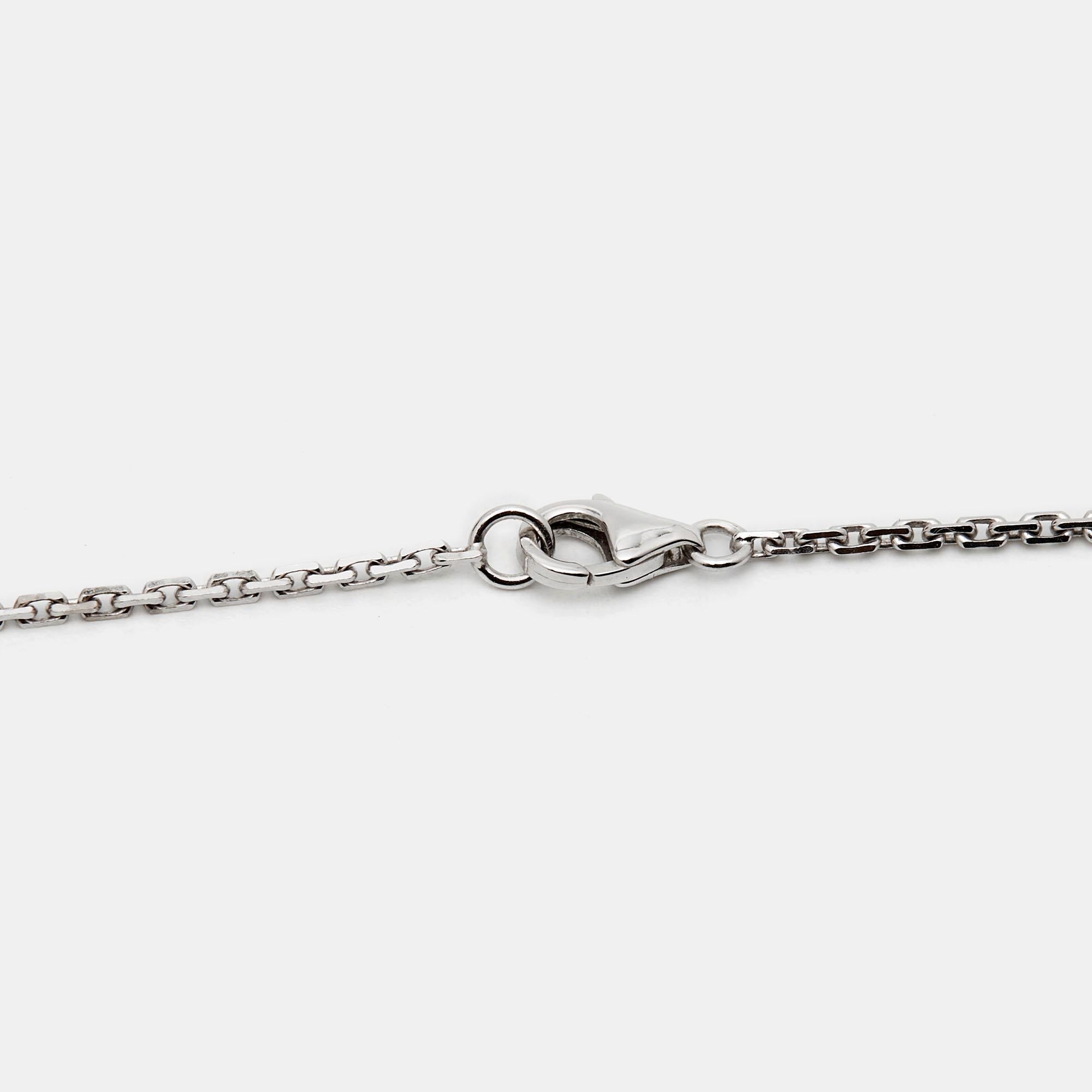Women's Cartier Love 3 Diamond 18k White Gold Pendant Necklace