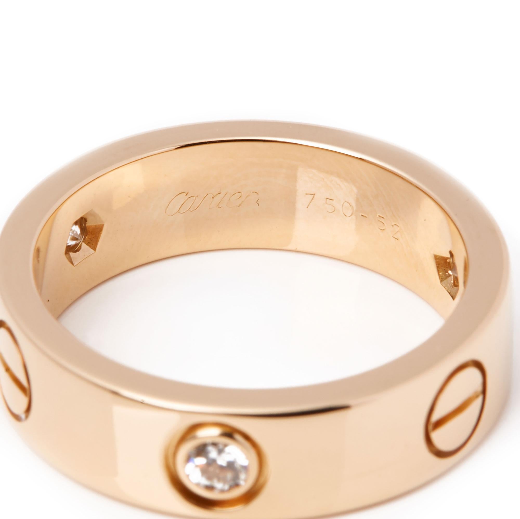 Contemporary Cartier Love 3 Diamond Ring