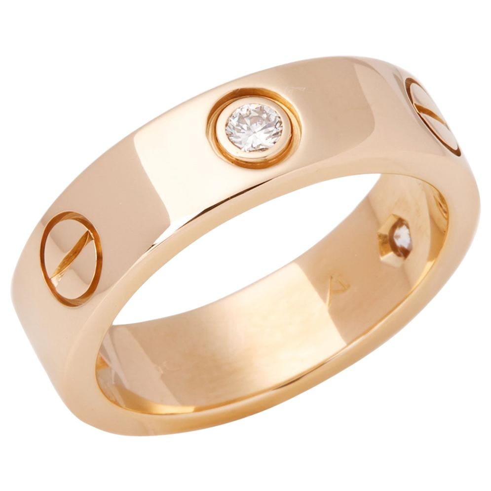 Cartier Love 3 Diamond Ring