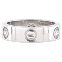 Cartier Bague Love à 3 diamants en or blanc 18 carats avec diamants