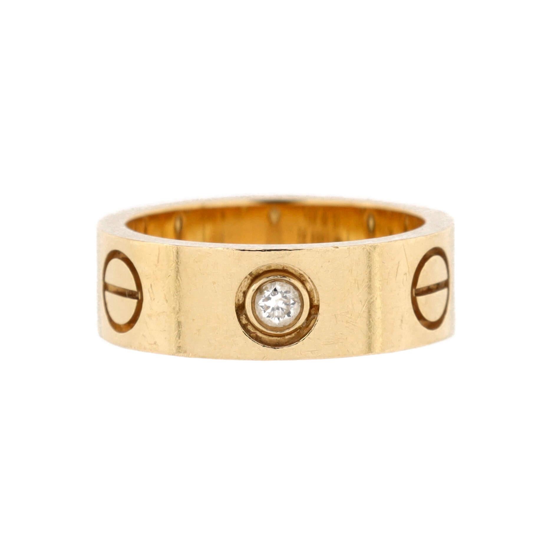 Cartier love ring 3 diamonds white gold best sale