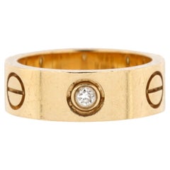 Cartier Bague Love à 3 diamants en or jaune 18 carats avec diamants