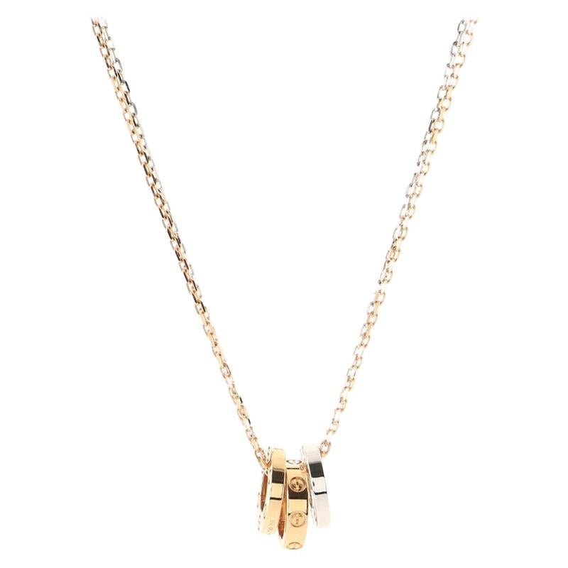 Cartier three on sale ring necklace