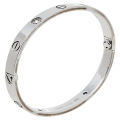 Cartier Love 4 Diamant 18K Weißgold Armband 16