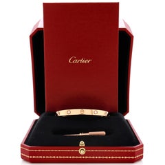 Cartier Love 4 Diamond Bracelet 18K Rose Gold with Diamonds