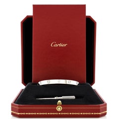 Cartier Love 4 Diamond Bracelet 18K White Gold and Diamonds