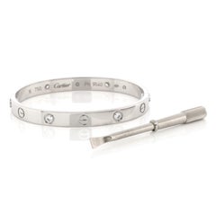 Cartier Bracelet Love à 4 diamants en or blanc 18 carats et diamants
