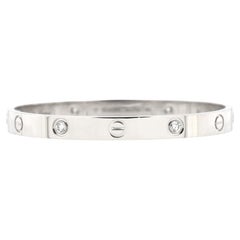 Cartier Love 4 Diamond Bracelet 18K White Gold and Diamonds